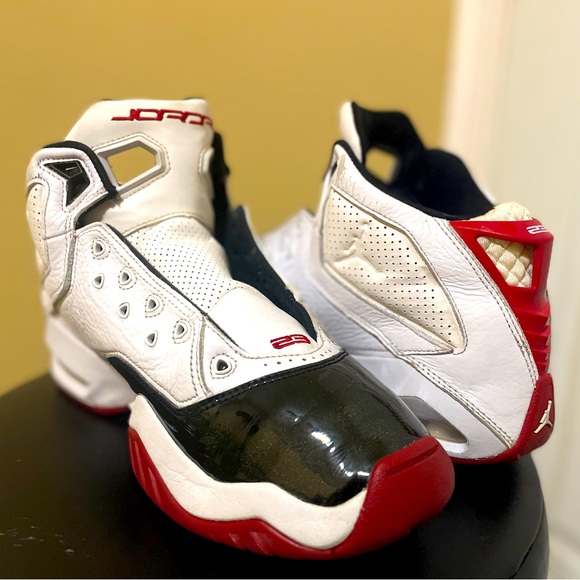 Size 9- Jordan B’Loyal White Red Black